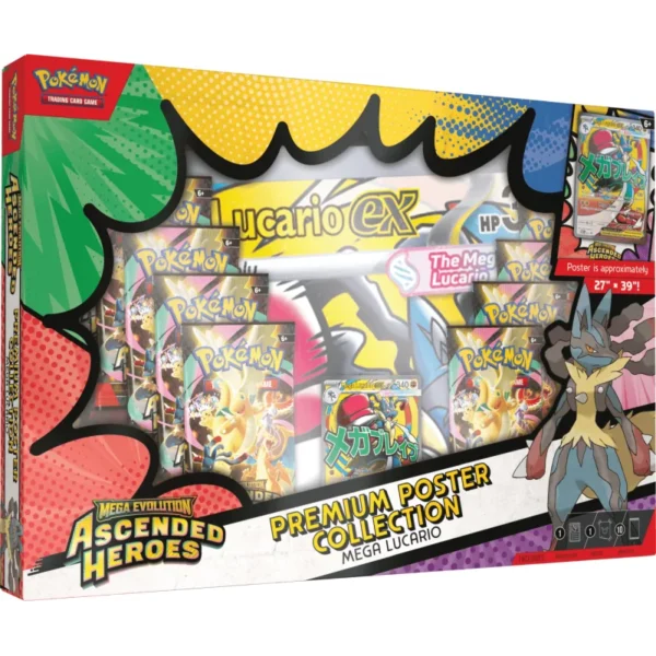 Pokémon TCG: Angielski Box Ascended Heroes Premium Poster Colection - Mega Lucario