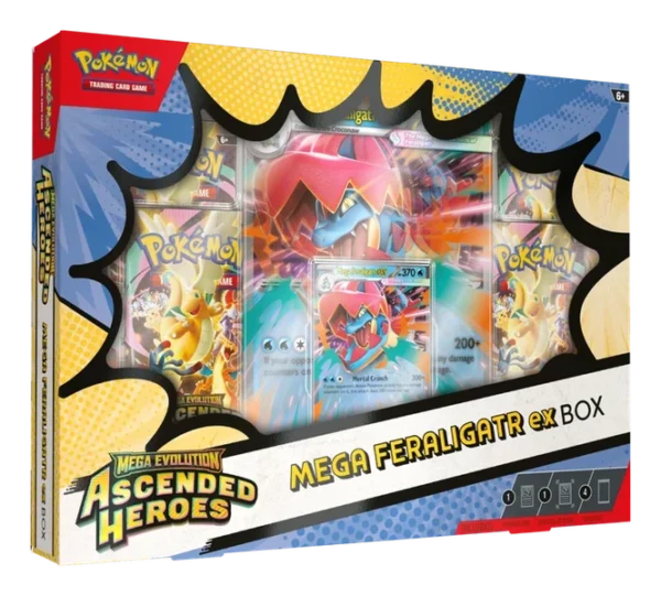 Pokémon TCG: Angielski Box Mega Feraligatr Ex Ascended Heroes