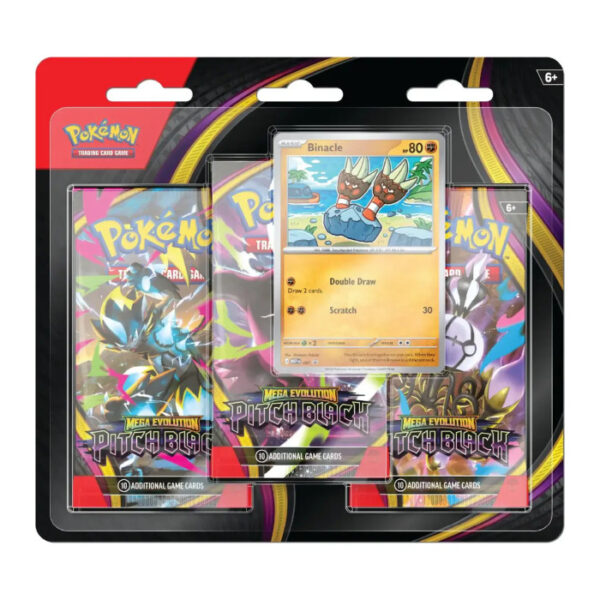 Pokémon TCG: Angielski 3-pack Blister "Binacle" Pitch Black