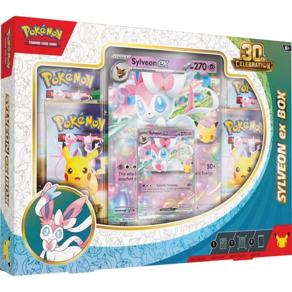 Pokémon TCG: Angielski Box Sylveon Ex 30th Celebration