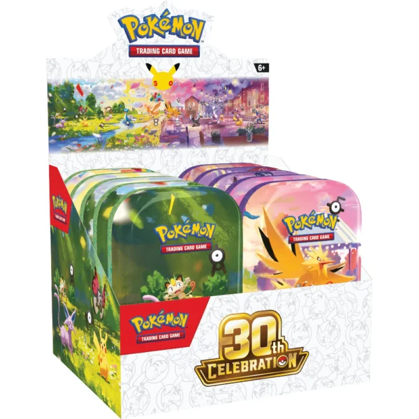Pokémon TCG: Angielski Mini Tin Display 30th Celebration